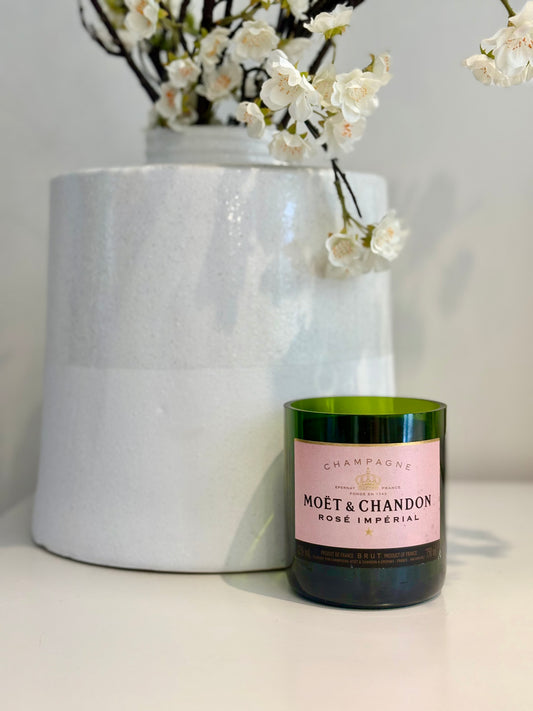 Moet Chandon Rose style candle